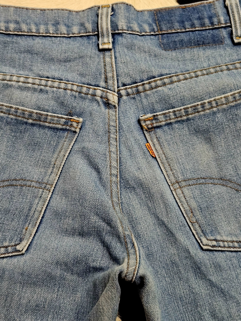 Vintage 1970s Levi's 517 Light Blue Denim Jean Shorts Sz 28" Dated 1979